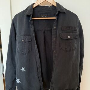 Rails Navy Jacket with Star Accents